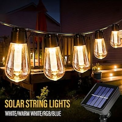 4.5M-10Led7M-20Led10M-30Led Solar waterproof bulb light string Christmas outdoor decorative light string Wedding outdoor decorative light string Lightinthebox