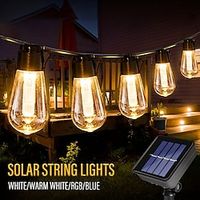 4.5M-10Led7M-20Led10M-30Led Solar waterproof bulb light string Christmas outdoor decorative light string Wedding outdoor decorative light string Lightinthebox - thumbnail