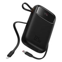 OS-Baseus Qpow2 Dual-Cable Digital Display Fast Charge Power Bank 10000mAh 22.5W Cluster Black(With: Simple charging cable Type-C 3A 0.3m Black) (BUS-P10055003113-00)