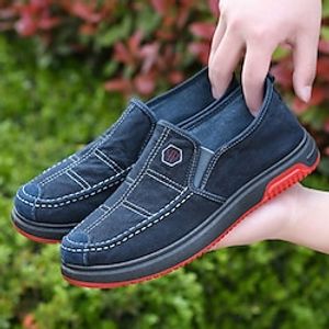 Men's Loafers  Slip-Ons Slip-on Sneakers Cloth Loafers Casual Classic Outdoor Daily Walking Shoes Canvas Breathable Black Blue Summer Lightinthebox