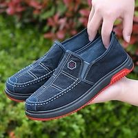 Men's Loafers  Slip-Ons Slip-on Sneakers Cloth Loafers Casual Classic Outdoor Daily Walking Shoes Canvas Breathable Black Blue Summer Lightinthebox - thumbnail
