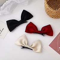 shen mengchen the same bow hairpin ins sweet girl heart wild headdress net red simple niche duckbill clip Lightinthebox - thumbnail