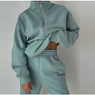 Hoodie Sweatshirt Sweatpants Plain Graphic Sweatsuit For Men's Women's Unisex Adults' Hot Stamping 100% Polyester Street Casual Daily miniinthebox