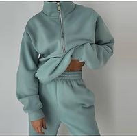 Hoodie Sweatshirt Sweatpants Plain Graphic Sweatsuit For Men's Women's Unisex Adults' Hot Stamping 100% Polyester Street Casual Daily miniinthebox - thumbnail
