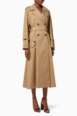 Macbeth Trench Coat in Water-repellent Cotton Twill Macbeth Trench Coat in Water-repellent Cotton Twill