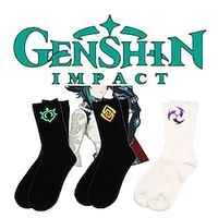 Inspired by Genshin Impact Xiao Anime Cosplay Costumes Japanese Accessories Socks For Men's Women's Lightinthebox - thumbnail