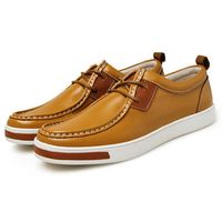 Men's British Style Pure Color Classic Moc Toe Casual Shoes