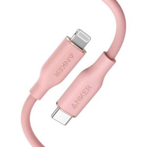 Anker PowerLine III Flow USB-C to Lightning Cable 3ft Pink | Soft, flexible, and durable