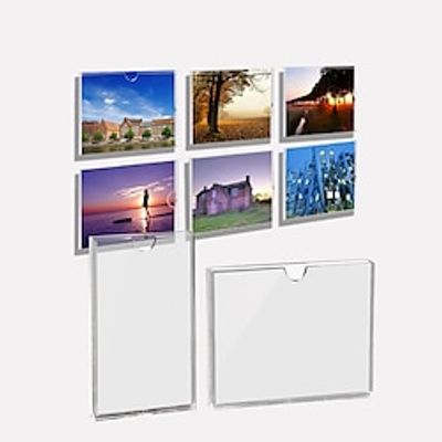 15.210.2cm Double-sided Acrylic Photo Frame Transparent Rectangle Picture Frame Bedroom Living Room Study Wall Decoration Lightinthebox