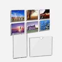 15.210.2cm Double-sided Acrylic Photo Frame Transparent Rectangle Picture Frame Bedroom Living Room Study Wall Decoration Lightinthebox - thumbnail