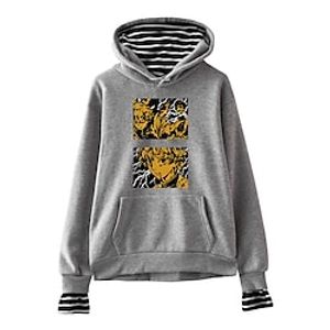 Inspired by Demon Slayer Agatsuma Zenitsu Hoodie Anime Cartoon Anime Front Pocket Graphic Hoodie For Men's Women's Unisex Adults' Hot Stamping 100% Polyester Casual Daily miniinthebox