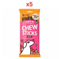 Lily's Kitchen Dog Chew Sticks With Beef Dog Treats 120G (Pack Of 5) Lily's Kitchen Dog Chew Sticks With Beef Dog Treats 120G (Pack Of 5)