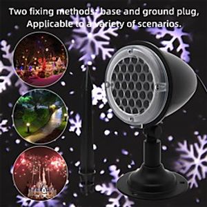 Projector Light Garden Lights Remote Controlled Laser Light Projector Waterproof Projector Christmas Party Outdoor WhitePurple miniinthebox
