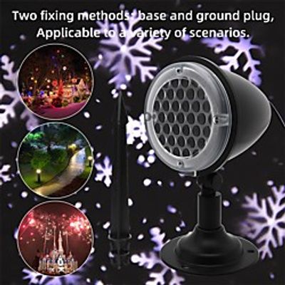Projector Light Garden Lights Remote Controlled Laser Light Projector Waterproof Projector Christmas Party Outdoor WhitePurple miniinthebox