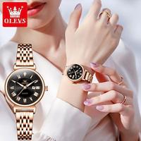 OLEVS Women Quartz Watch Minimalist Fashion Casual Wristwatch Calendar Waterproof Decoration Stainless Steel Watch Lightinthebox