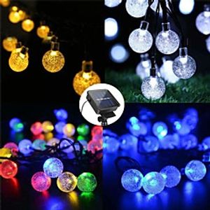 LED Lantern Solar Light String Outdoor Solar String Lights 1 set 15m 100 Light Bubble Ball Outdoor Garden Waterproof Light Garden Decoration Light miniinthebox