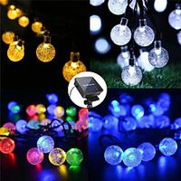 LED Lantern Solar Light String Outdoor Solar String Lights 1 set 15m 100 Light Bubble Ball Outdoor Garden Waterproof Light Garden Decoration Light miniinthebox - thumbnail