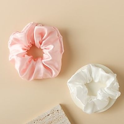 100% Mulberry Silk Hair Scrunchies Ties for Frizz  Breakage Prevention, Nature Silk Hair Ties No Damage, Elastic ponytail Holders, 1Pc Lightinthebox