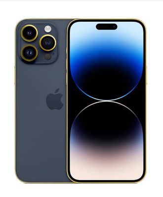 Craft Merliin Customized Iphone 15 Pro Max 256Gb Edge Of Gold Blue Titanium Craft Merliin Customized Iphone 15 Pro Max 256Gb Edge Of Gold Blue Titanium