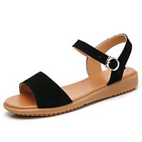 Women's Sandals Boho Bohemia Beach Flat Heel Round Toe Leather Striped Black Gray Lightinthebox - thumbnail