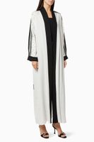 Embroidered Abaya in Linen - thumbnail