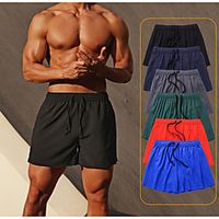 Men's Stylish Casual / Sporty Active Shorts Elastic Drawstring Design Short Pants Casual Daily Micro-elastic Solid Color Breathable Outdoor Mid Waist Green Blue Black Gray Red L XL XXL 3XL miniinthebox - thumbnail