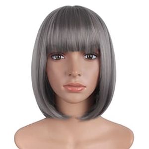 12 Inch30 cm Fashion Lovely Short Straight Air Bangs Fashion Girl Wig Lightinthebox