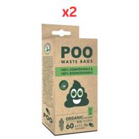 M-Pets Poo Eco Friendly Waste Bags 100% Compostable 100% Biodegradable Unscented 60pcs (Pack of 2)