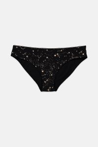 Womens Graphic Pull On Panty  Black