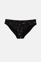 Womens Graphic Pull On Panty  Black - thumbnail
