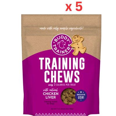 Buddy Trainers Training Chews With Chicken Liver - 7 Oz. (Pack Of 5)