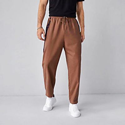 Men's Chino Harlem Pants Soft Harem Pants Slim Casual Daily Pants Patchwork Color Block Ankle-Length Patchwork Elastic Drawstring Design / Elasticity miniinthebox Men's Chino Harlem Pants Soft Harem Pants Slim Casual Daily Pants Patchwork Color Block Ankle-Length Patchwork Elastic Drawstring Design / Elasticity miniinthebox