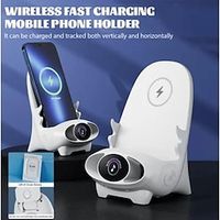 Mini Chair Wireless Fast Charger Multifunctional Phone Holder, Mobile Phone Wireless Charger 15W Fast Charging Magnetic Multi-function Amplification Live Broadcast Home Desktop Mobile Phone Holder miniinthebox