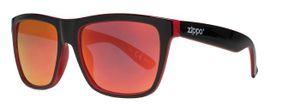 Zippo OB22-03 Rectangular Frame Sunglasses For Men, 52 mm Size, Black, Red, Yellow - 267000210