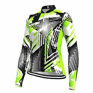21Grams Women's Long Sleeve Cycling Jersey Spandex Green Bike Top Mountain Bike MTB Road Bike Cycling Quick Dry Moisture Wicking Sports Clothing Apparel  Stretchy  Athleisure Lightinthebox