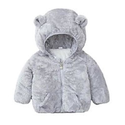 jackets boys girls hooded coats 2021 winter lamb wool jacket coat children fashion short clothes baby thick warm outerwear unisex Lightinthebox