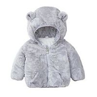 jackets boys girls hooded coats 2021 winter lamb wool jacket coat children fashion short clothes baby thick warm outerwear unisex Lightinthebox - thumbnail