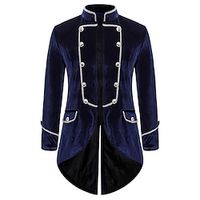Men's Fashion Party Blazer Jacket Velvet Fabric Solid Colored Long Tailored Fit Black Red Dark Blue 2023 Lightinthebox - thumbnail
