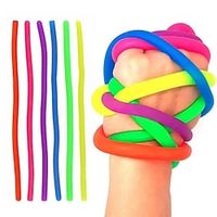 6pcs Soft Rubber Noodle Elastic Rope Toys Stretch String Decompression Toy Stretchy String Fidget Toys Lightinthebox - thumbnail