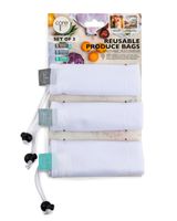 Core Reusable Mesh Produce Bags Small, Medium & Large Pack of 6 White Core Reusable Mesh Produce Bags Small, Medium & Large Pack of 6 White