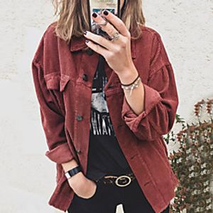 Women's Blouse Shirt Plain Long Sleeve Shirt Collar Basic Tops Yellow Wine Green miniinthebox