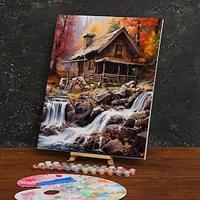 1pc Sea Easy DIY Bird Wooden Cabin In The Forest Adult Oil Painting Beginner 16 20 Inches Acrylic Watercolor With Numbers oil Painting Perfect Home Gift Lightinthebox