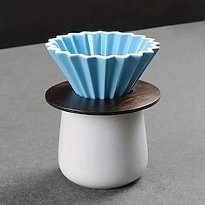 1pc, Coffee Filter Cup, Ceramic Coffee Origami Filter Cup, Creative Hand Brew Coffee Drip Filter Filter, Universal Cone Cake Shaped Filter Paper, Household Hand Brew Filter Cup, Coffee Accessories. Lightinthebox
