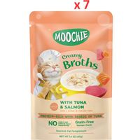 Moochie Creamy Broth With Tuna & Salmon 40G Pouch (Pack Of 7)