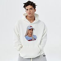 Unisex Hoodie Cartoon Print Casual Casual Hoodies Sweatshirts  Blue Yellow Khaki Lightinthebox - thumbnail