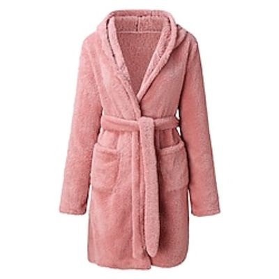Adults' Bathrobe Pajamas Nightwear Solid Color Onesie Pajamas Flannel Cosplay For Men's Women's Dailywear Animal Sleepwear Cartoon Lightinthebox