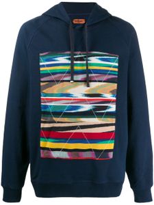 Missoni graphic print fitted hoodie - Blue