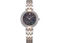 Ecstacy Women's Analog Black Mop Dial Watch E8516kbkmb - thumbnail