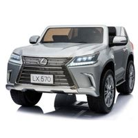 Megastar Licensed Ride On Lexus 12V 2 Seater 570 For Kids - Silver (UAE Delivery Only)