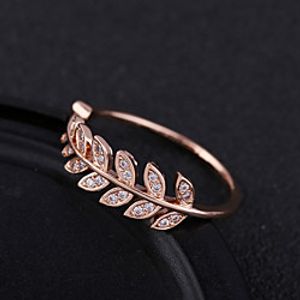 Women's Adjustable Ring AAA Cubic Zirconia 1pc Rose Gold Silver Platinum Plated Alloy Stylish Daily Jewelry Cute miniinthebox